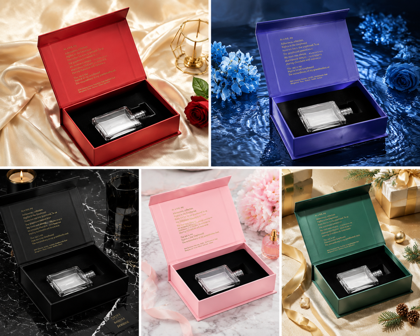 Custom Color Magnetic Perfume Paper Packaging Box for Fragrance Bottles
