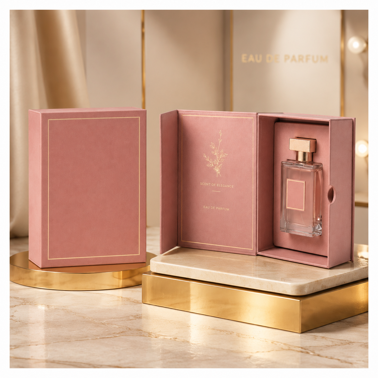 Premium Custom Perfume Paper Boxes with Magnetic Closure for Luxury Fragrance Brands