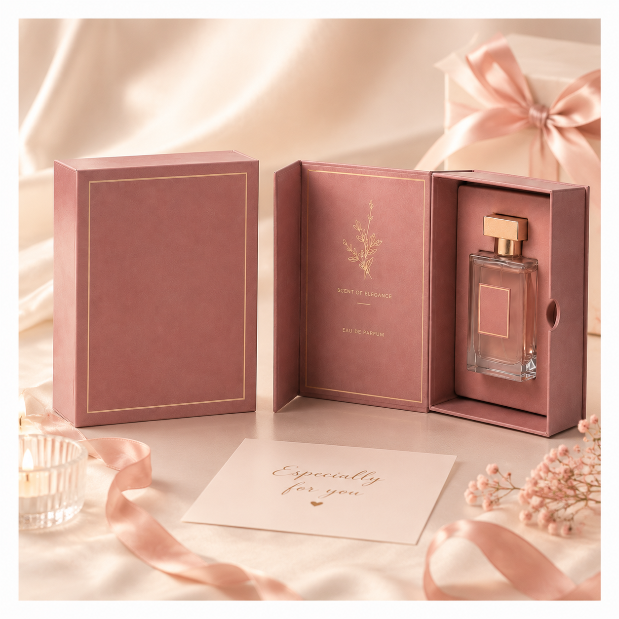Luxury Custom Foldable Magnetic Closure Perfume Paper Packaging Box