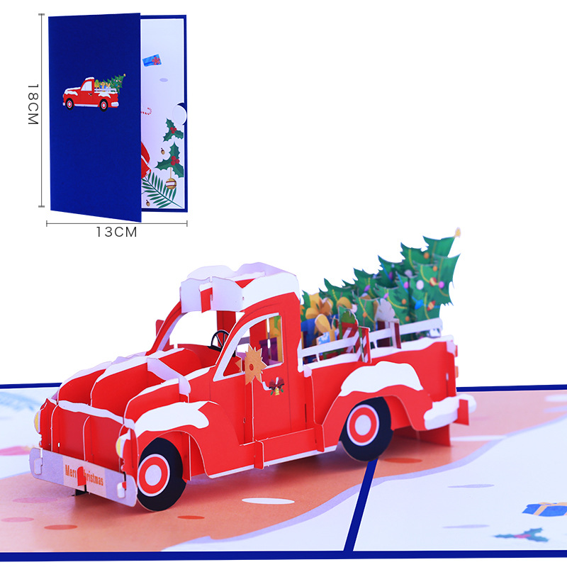 Interactive Magical Snowman Christmas Tree Jesus Santa Gift Religious Pop Up 3d Paper Christmas Greeting Card