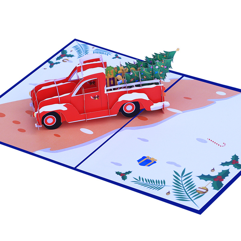 Interactive Magical Snowman Christmas Tree Jesus Santa Gift Religious Pop Up 3d Paper Christmas Greeting Card