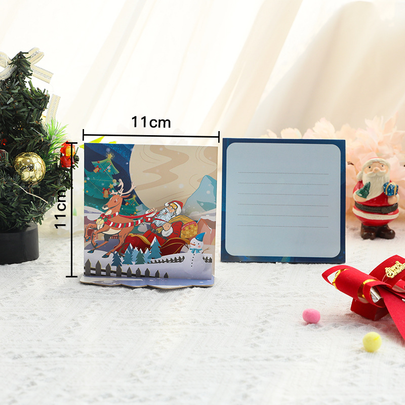 Interactive Magical Frosty Snowman Christmas Tree Jesus Santa Claus Religious Jolly Pop Up 3d Paper Christmas Greeting Card