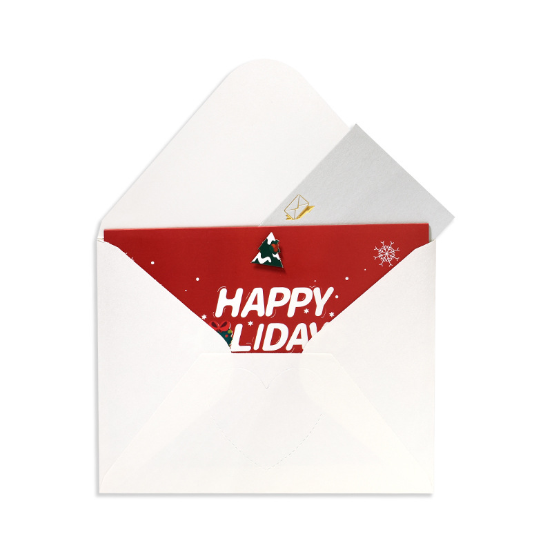 Interactive Magical cheerful Wholesale Snowman Christmas Tree Santa Claus Pop Up 3d Paper Christmas Greeting Card