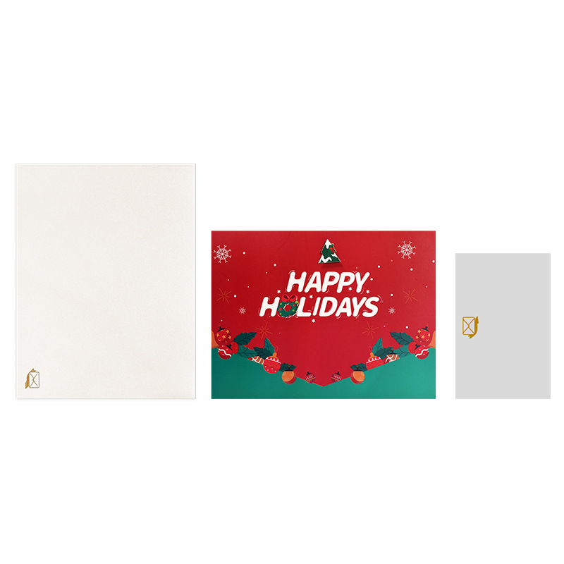 Interactive Magical cheerful Wholesale Snowman Christmas Tree Santa Claus Pop Up 3d Paper Christmas Greeting Card