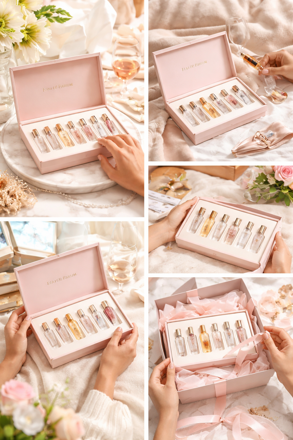Luxury Custom High-end Perfume Fragrance Bottles Packing Foldable Magnetic Cardboard Closure  Flat Rigid Perfume Paper box