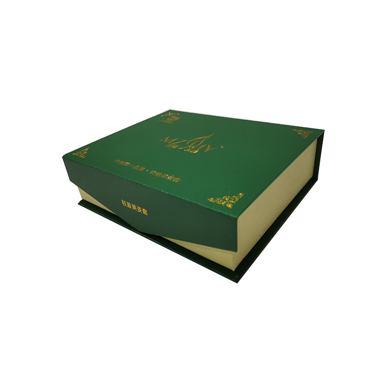 Luxury Custom Green Foldable Magnetic Perfume Paper Gift Packaging Box