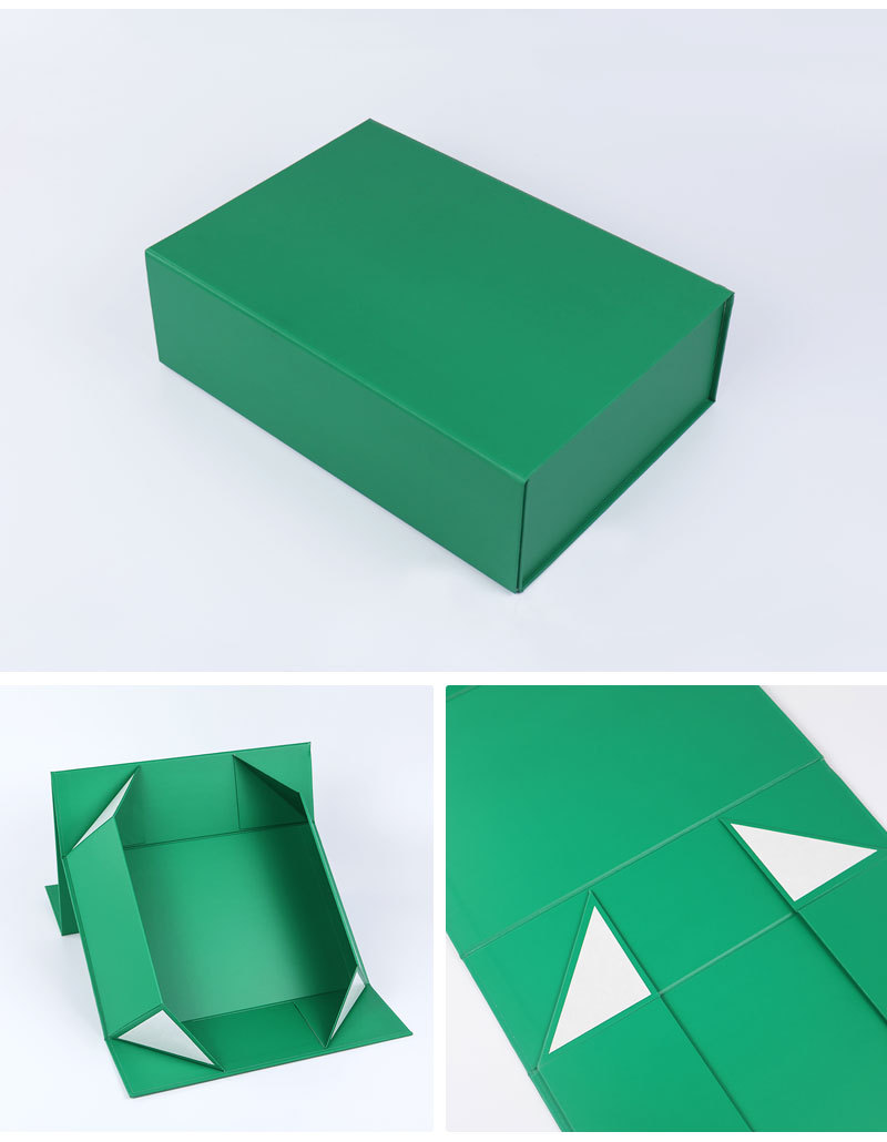 Luxury Custom Green Foldable Magnetic Perfume Paper Gift Packaging Box