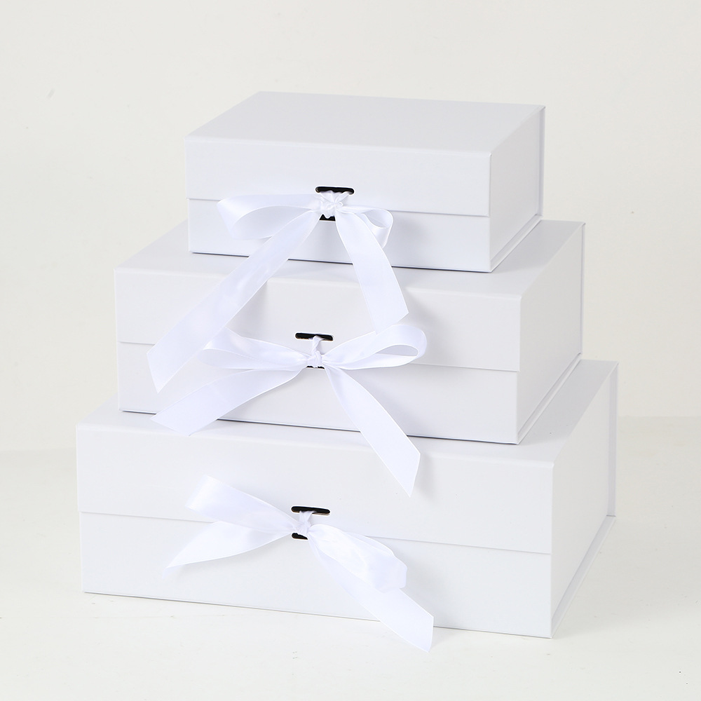 Luxury Custom Yellow Ribbon Perfume Fragrance Bottles Packing Foldable Magnetic Cardboard Closure  Flat Rigid Perfume Paper box
