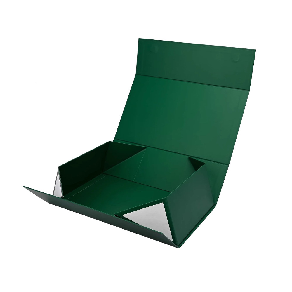 Luxury Custom Green Foldable Magnetic Perfume Paper Gift Packaging Box