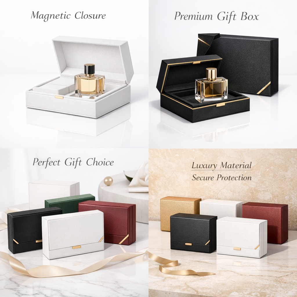 Durable Luxury Custom Perfume Fragrance Bottles Packing Foldable Magnetic Cardboard Closure Flat Rigid Perfume Paper box