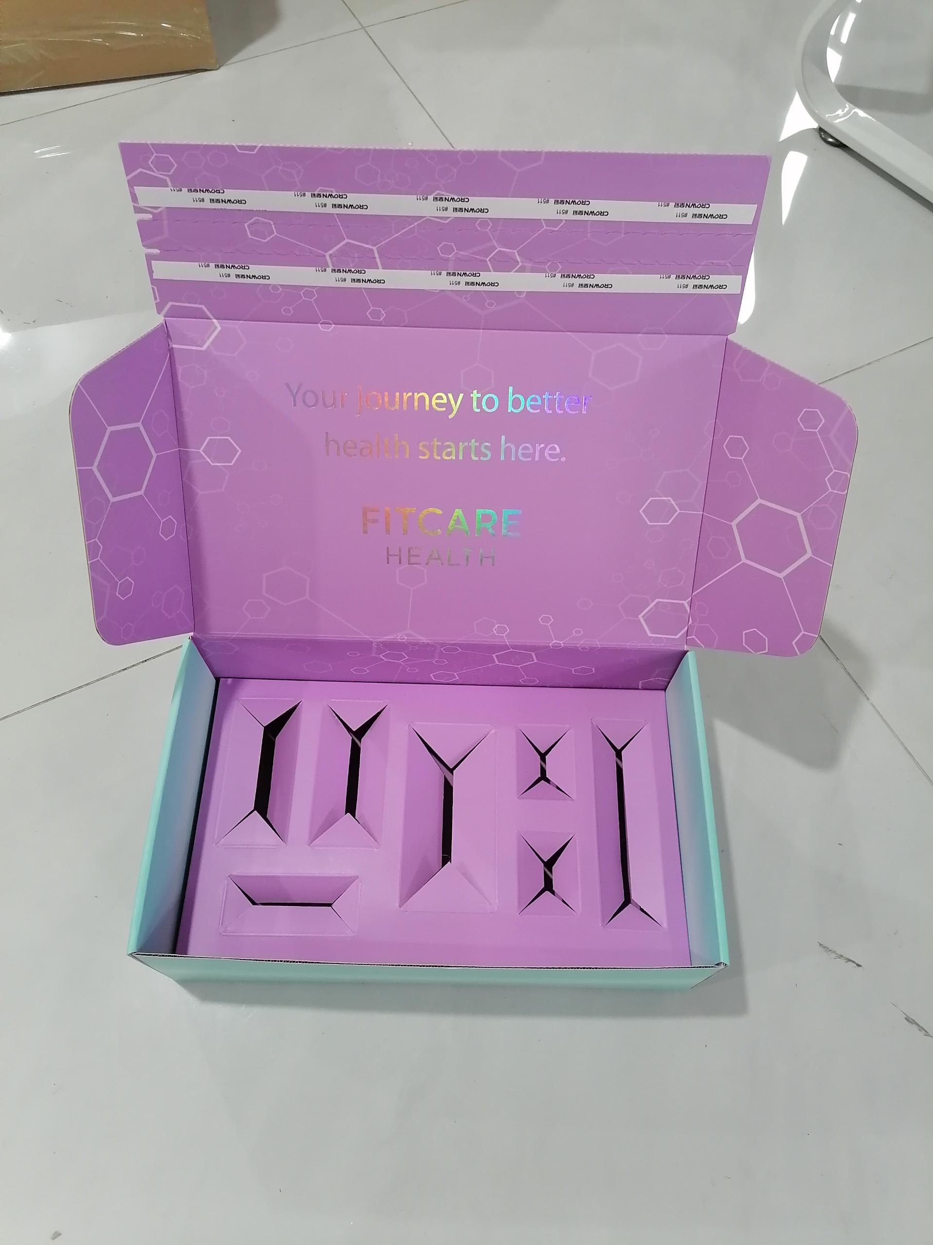 Custom Mailer Box with Holographic Logo | Corrugated Airplane Box for Nail & Skincare Packaging