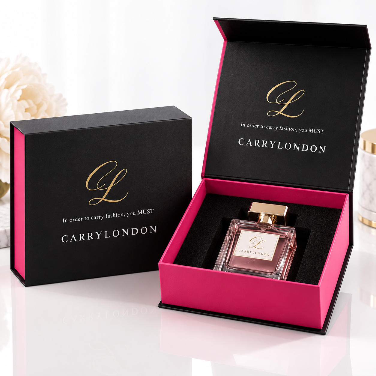 Luxury Custom Magnetic Perfume Paper Packaging Box Foldable Rigid Gift Box