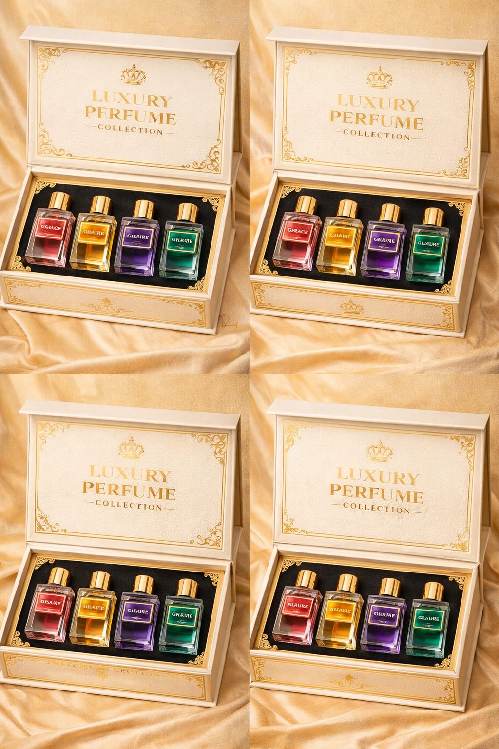 Branded Luxury Custom Perfume Fragrance Bottles Packing Foldable Magnetic Cardboard Closure  Flat Rigid Perfume Paper box
