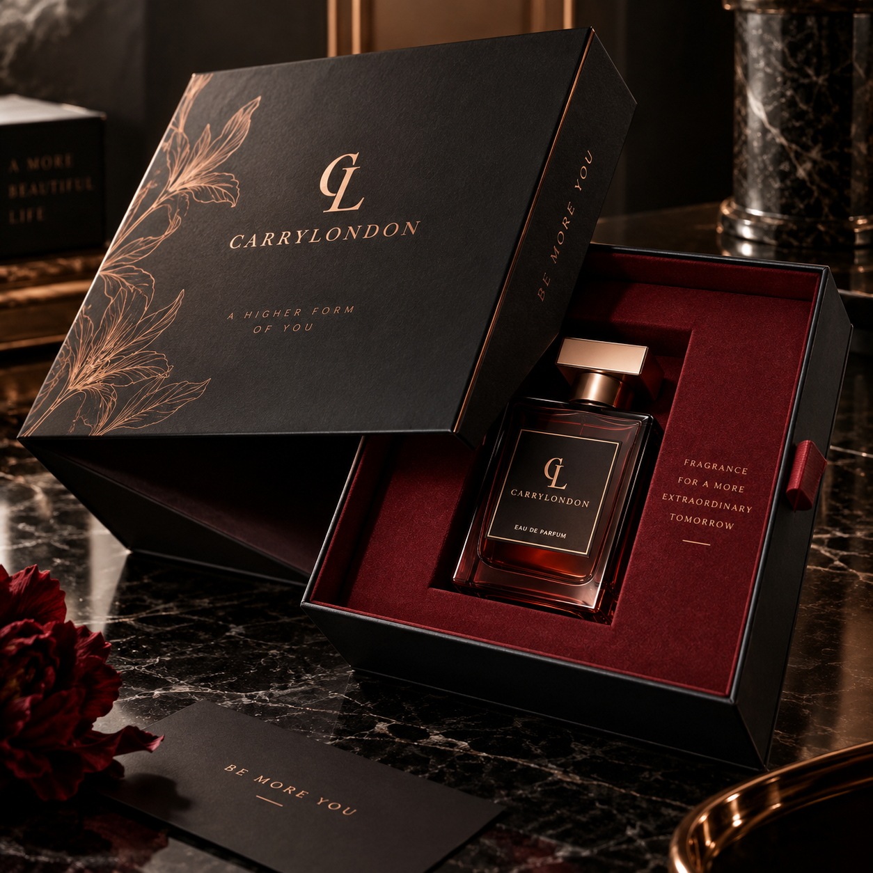 Luxury Magnetic Perfume Paper Packaging Box Custom Rigid Gift Box