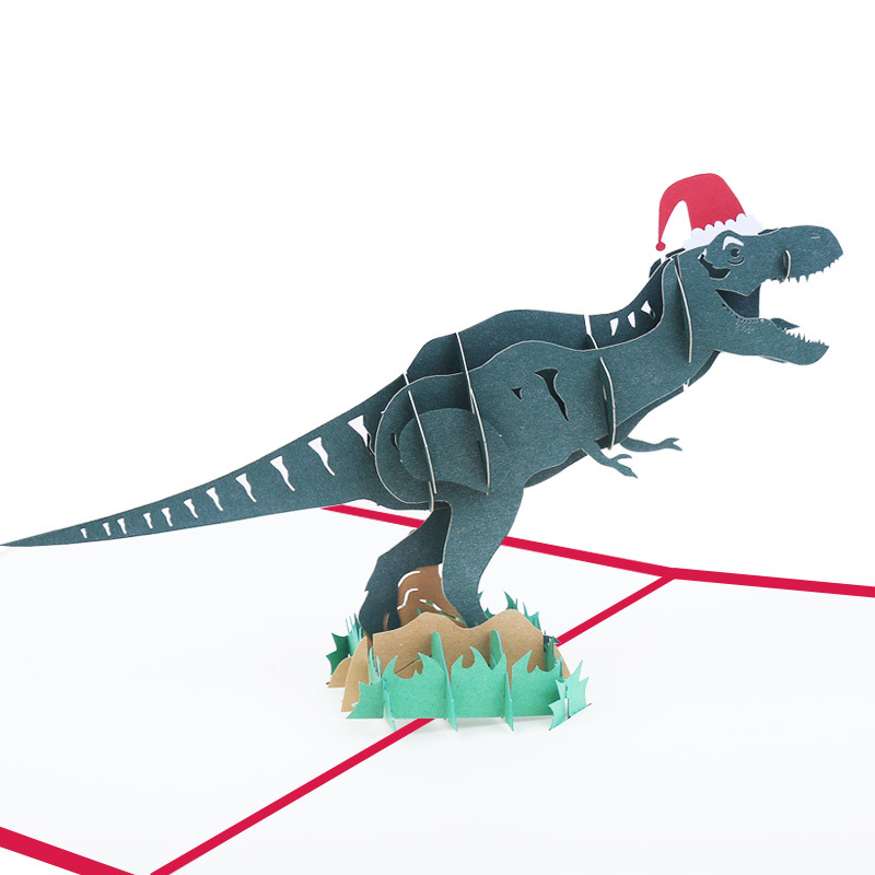 Interactive Magical Snowman Dinosaur Christmas Tree Jesus Santa Claus Religious Pop Up 3d Paper Christmas Greeting Card