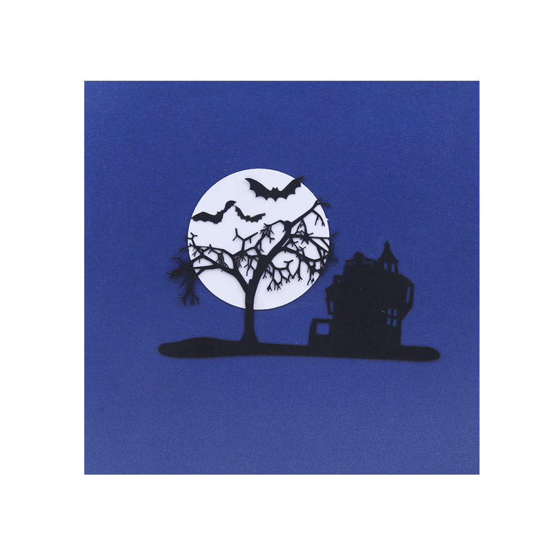 light-up musical interactive spooky haunted house witch ghost pumpkin pop up 3d paper halloween greeting card