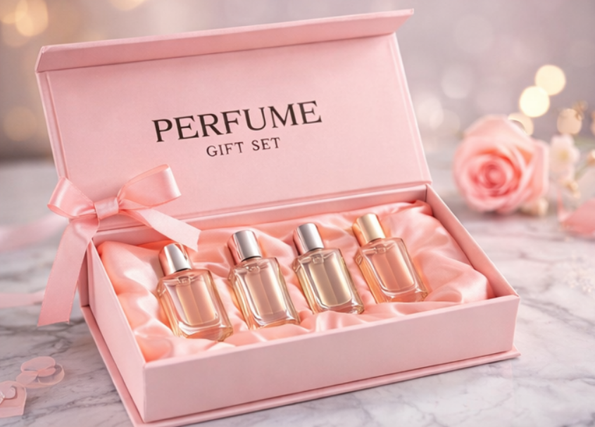 Luxury Custom Perfume Fragrance Bottles Packing Foldable Magnetic Cardboard Closure Flat Rigid Perfume Paper box