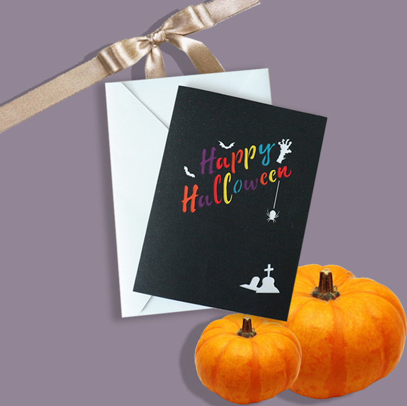 interactive spooky haunted house grim reaper  witch ghost pumpkin pop up 3d paper halloween greeting card