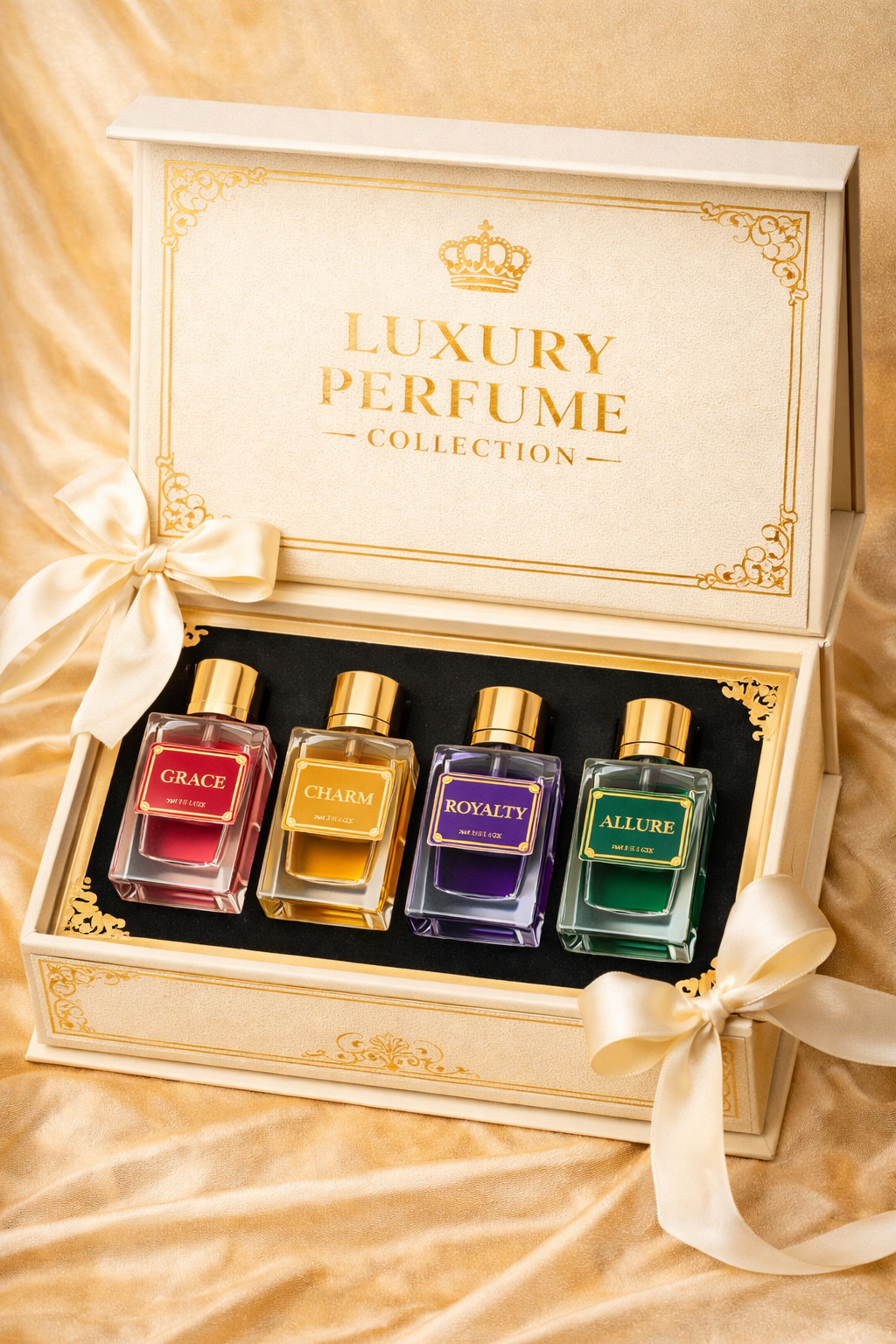 Branded Luxury Custom Perfume Fragrance Bottles Packing Foldable Magnetic Cardboard Closure  Flat Rigid Perfume Paper box