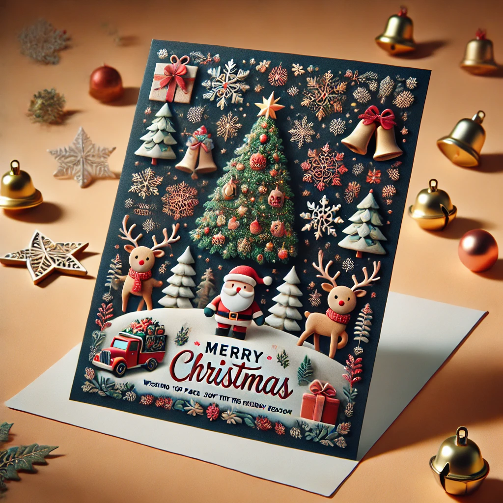 Festive Interactive Magical Snowman Christmas Tree Jesus Santa Claus Religious Pop Up 3d Paper Christmas Greeting Card
