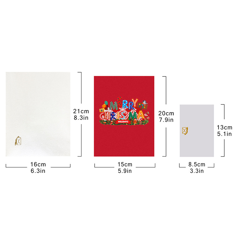 Interactive Magical Snowman Christmas Tree Jesus Santa Claus Religious Pop Up 3d  Light and Music Paper Christmas Greeting Card