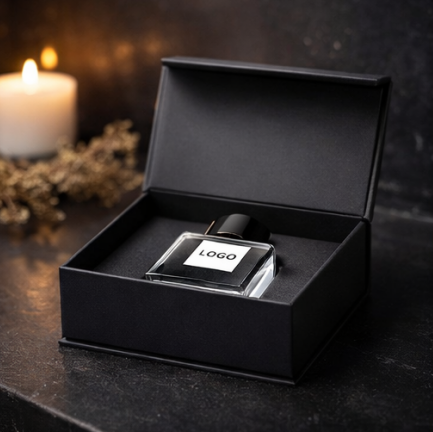 Luxury Custom Perfume Fragrance Bottles Packing Foldable Magnetic Cardboard Closure  Flat Rigid Perfume Paper box