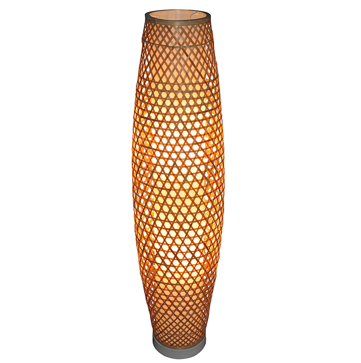 Handmade Bamboo Rattan Floor Lamp – Eco-Friendly Tall Woven Standing Light for Boho, Coastal, Japanese & Scandinavian Interiors