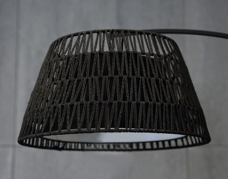 Modern Rattan Arc Floor Lamp – Handwoven Boho Standing Light with Wicker Shade for Living Room, Bedroom, Reading Corner – Minimalist & Eco-Friendly Décor