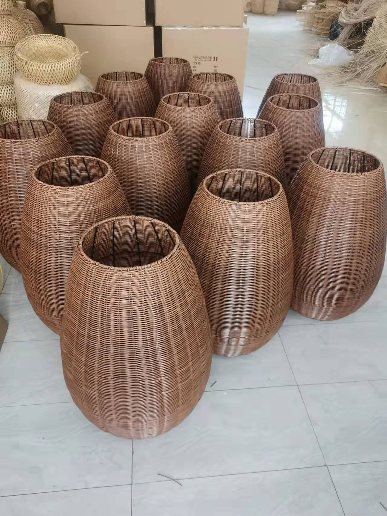 Woven Rattan Floor Lamp – Handwoven Boho Standing Light for Ambient Interiors