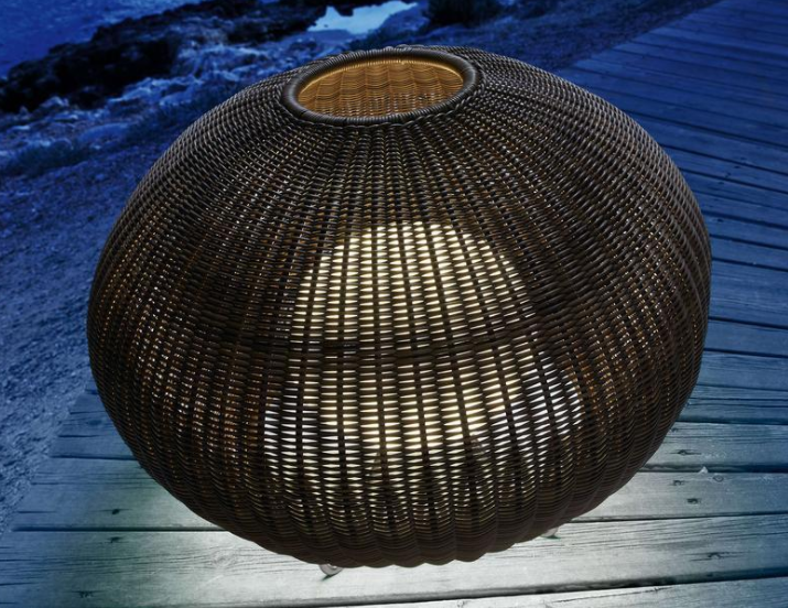 Woven Rattan Table Lamp – Boho Handcrafted Nightstand Light for Bedroom, Living Room, Hotel