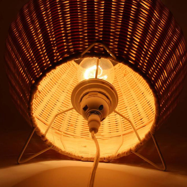 Handwoven Rattan Floor Lamp - Warm Ambient Lighting