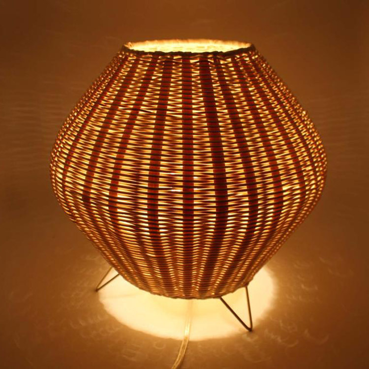 Handwoven Rattan Floor Lamp - Warm Ambient Lighting
