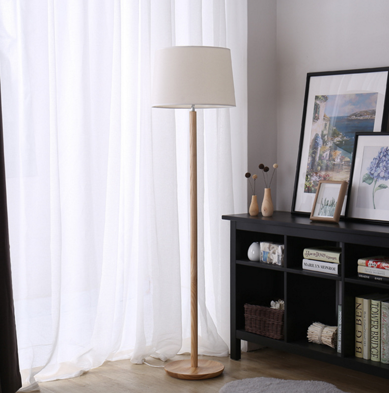 Modern Solid Wood Floor Lamp – Minimalist Standing Light for Hotels, Homes, Restaurants & Commercial Spaces