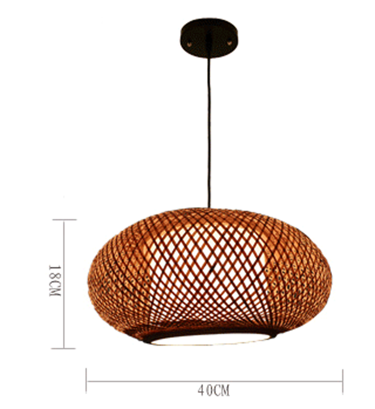 Handwoven Bamboo Pendant Light for Dining Rooms, Hotels, Cafes & Commercial Spaces