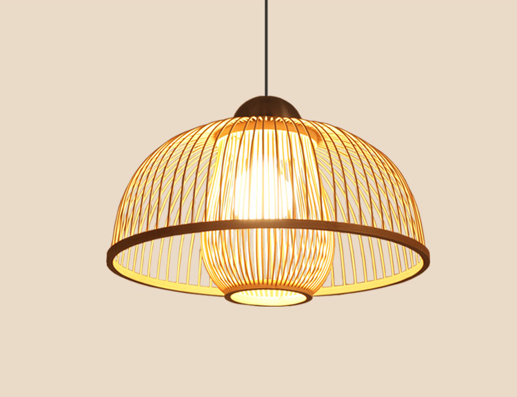 Handwoven Rattan Pendant Light | Boho Style Ceiling Lamp for Restaurant & Hotel