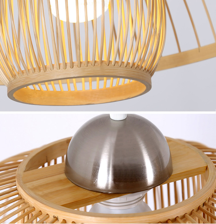 Handwoven Rattan Pendant Light | Boho Style Ceiling Lamp for Restaurant & Hotel