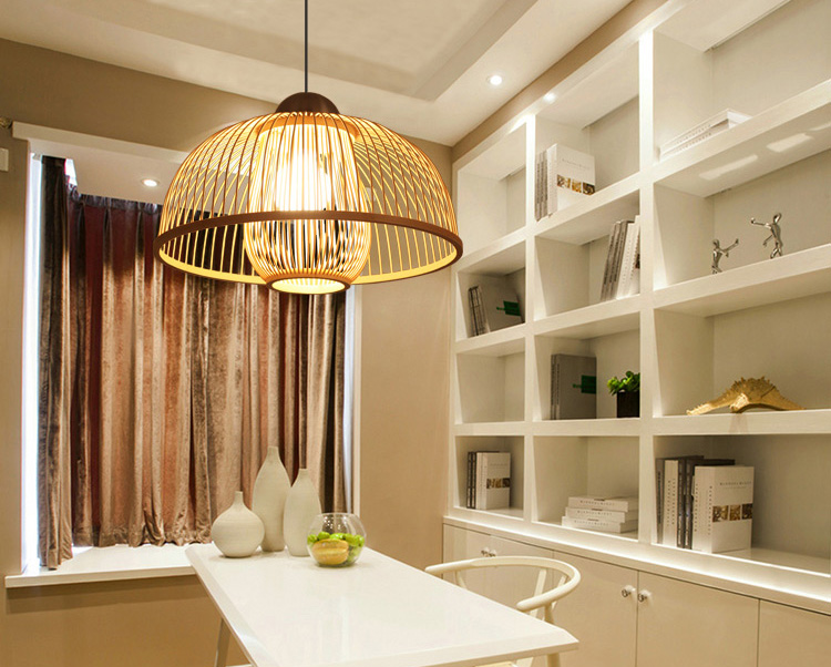 Handwoven Rattan Pendant Light | Boho Style Ceiling Lamp for Restaurant & Hotel