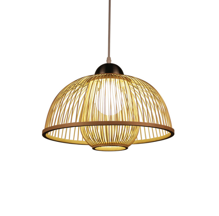 Handwoven Rattan Pendant Light | Boho Style Ceiling Lamp for Restaurant & Hotel