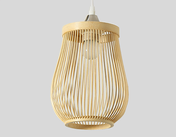 Handwoven Rattan Pendant Light – Teardrop Shape Hanging Lamp for Dining, Café, and Boutique Interiors