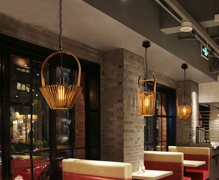 Handmade Bamboo Pendant Light for Restaurants & Cafes