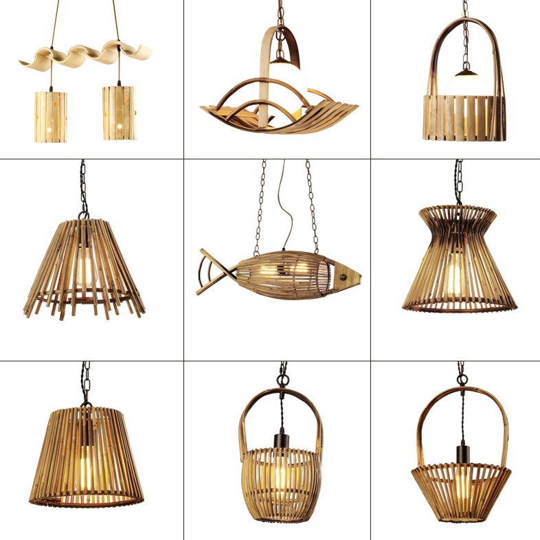 Handmade Bamboo Pendant Light for Restaurants & Cafes