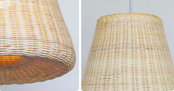 Cone-Shaped Natural Rattan Pendant Light – Handwoven Ceiling Lamp for Restaurants, Cafes, Hotels