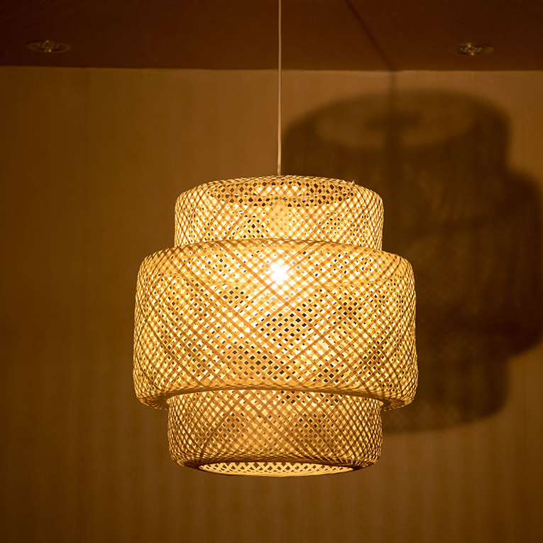 Handwoven Rattan Pendant Light – Natural Wicker Hanging Lamp for Dining Room, Restaurant, B&B & Projects