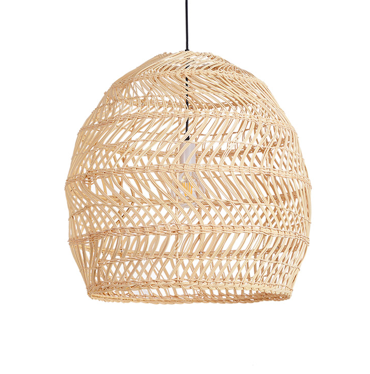 Natural Rattan Pendant Light – Handwoven Lighting for Restaurant, B&B, and Lounge Décor