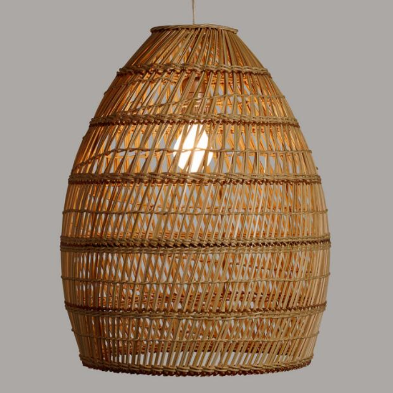 Natural Rattan Pendant Light – Handwoven Lighting for Restaurant, B&B, and Lounge Décor
