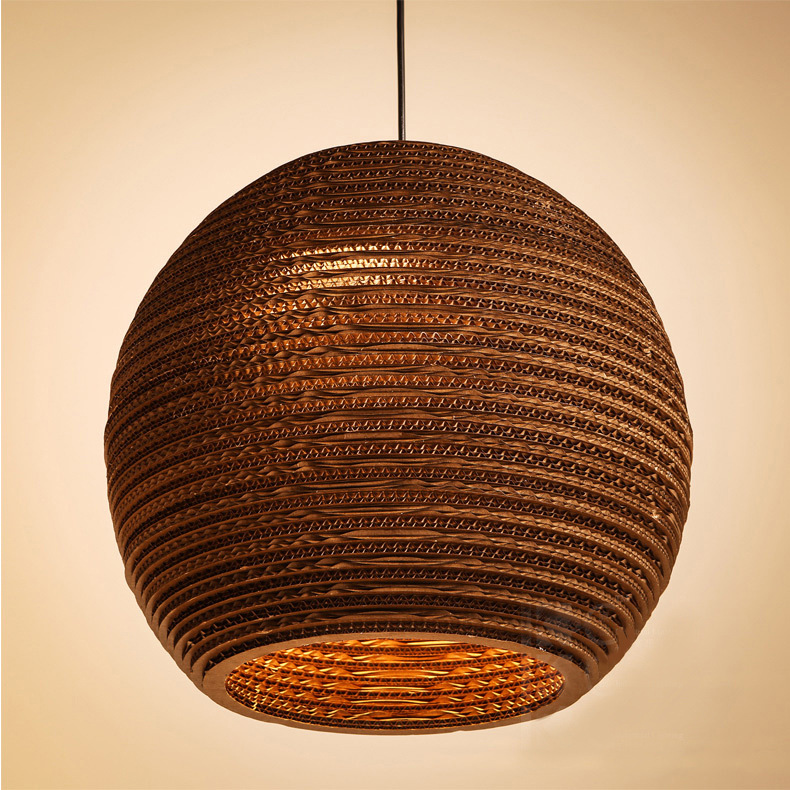 Rustic Handcrafted Wooden Pendant Light Set – Modern Vintage Ceiling Lighting