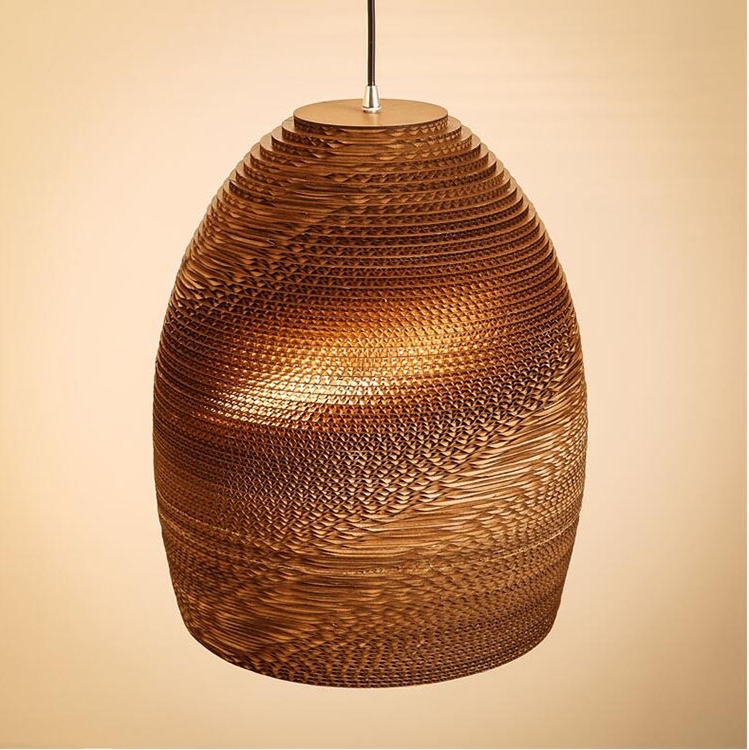 Rustic Handcrafted Wooden Pendant Light Set – Modern Vintage Ceiling Lighting
