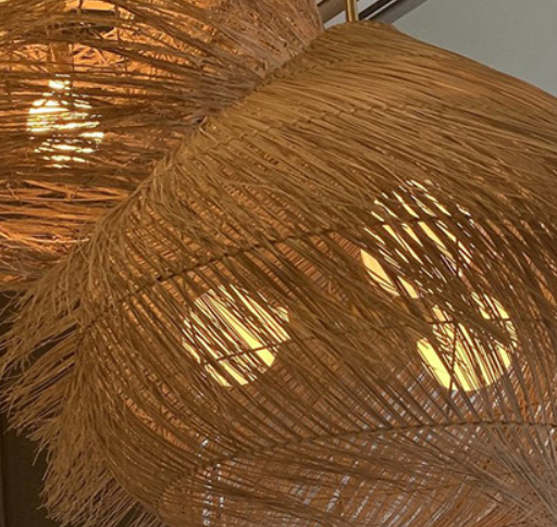 Natural Rattan Woven Pendant Light – Handcrafted Boho Ceiling Lamp