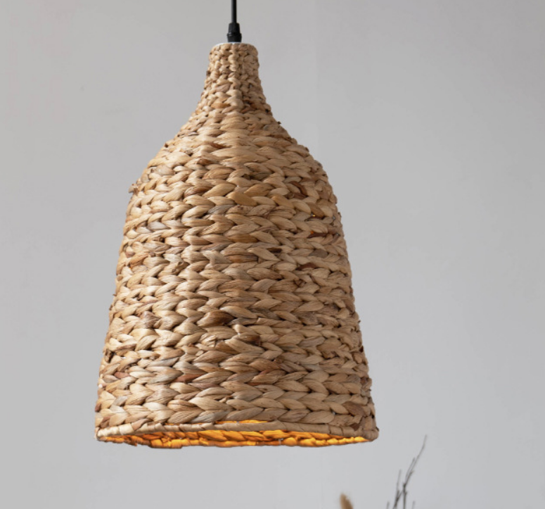 Handmade Seagrass Pendant Light – Natural Woven Lamp for Restaurant & Homestay