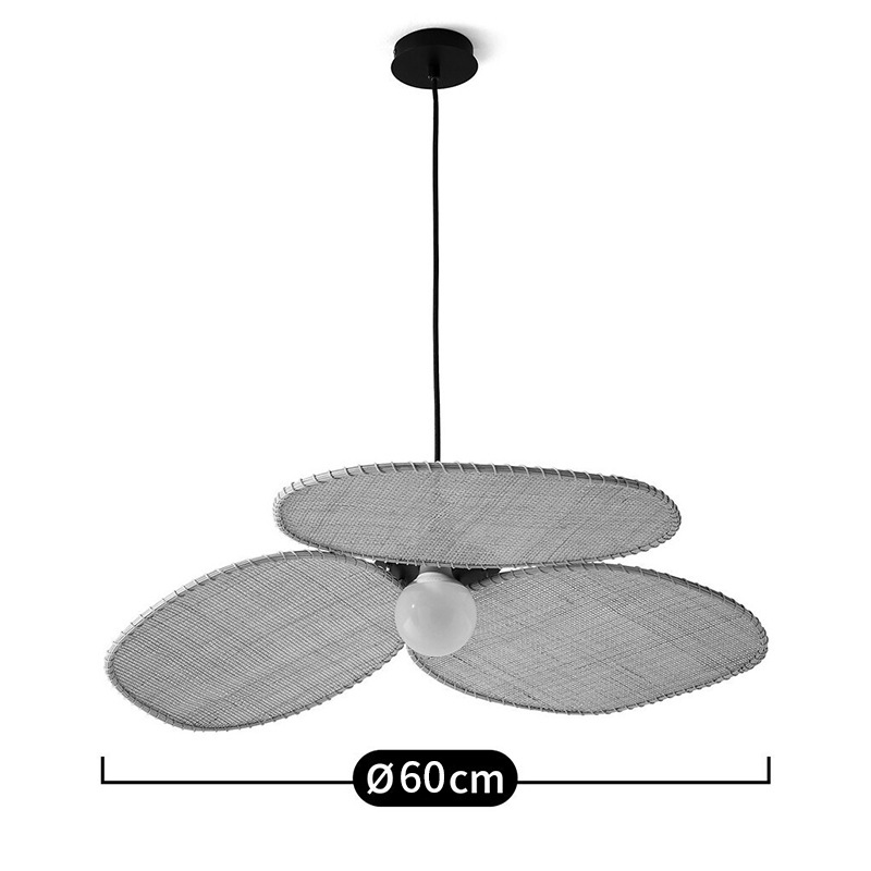 Natural Woven Bamboo Pendant Light – Handcrafted Boho Ceiling Lamp